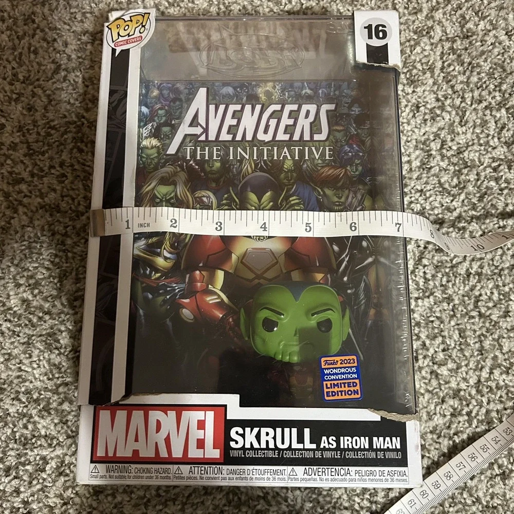 NEW‎ Funko Pop! Comic Book Cover hard case: Marvel - Skrull As Iron Man #16